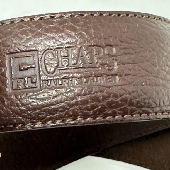 Chaps Ralph Lauren Leather Belt Brown Size 36 - Picture 3 of 6